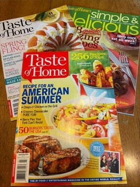 Lot of 3 Taste of Home Summer Recipe cookbook magazines